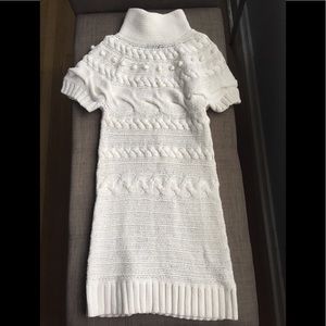 Kensie Knit Short Sleeve Turtleneck Sweater Dress